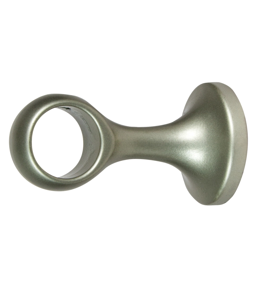 2 SUPPORTI NICHEL MONOBLOCCO FISSO CHIUSO PER TUBO TENDA DIAMETRO 20 MM