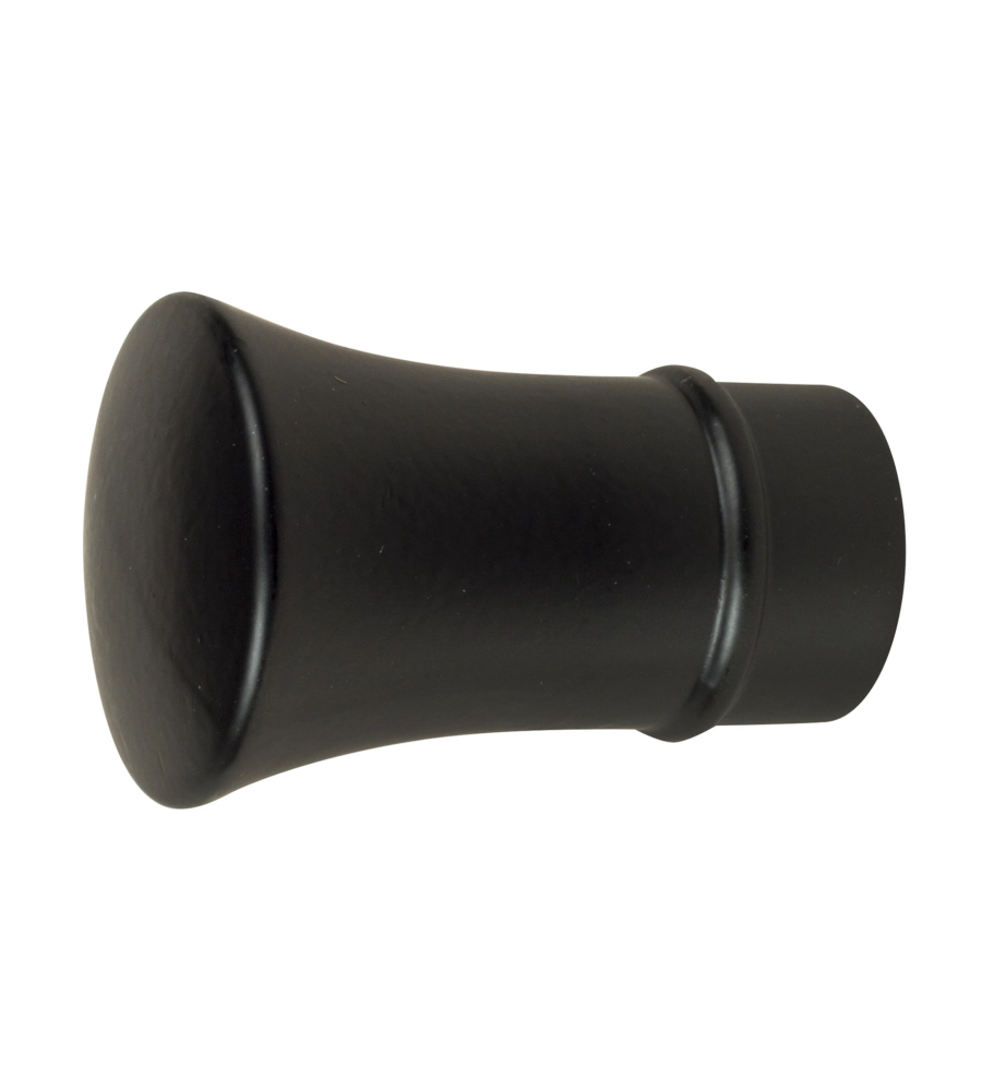 2 POMOLI NERO A TROMBA TERMINALE PER TUBO TENDE DIAMETRO 20 MM