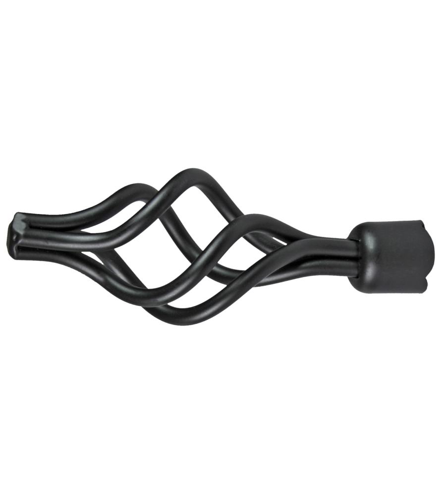 1 POMOLO CIORCIOLA NERO TERMINALE PER TUBO DIAMETRO 20 MM