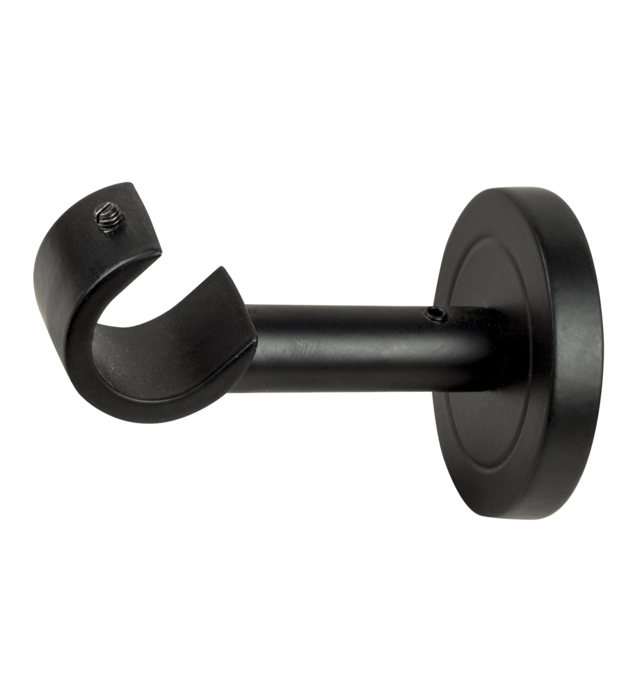 1 SUPPORTO NERO MONOBLOCCO FISSO APERTO PER TUBO TENDE DIAMETRO 20 MM