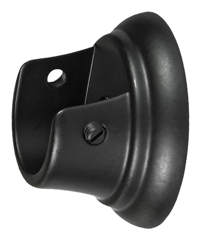2 SUPPORTI NERI LATERALI PER TUBO TENDA DIAMETRO 20 MM