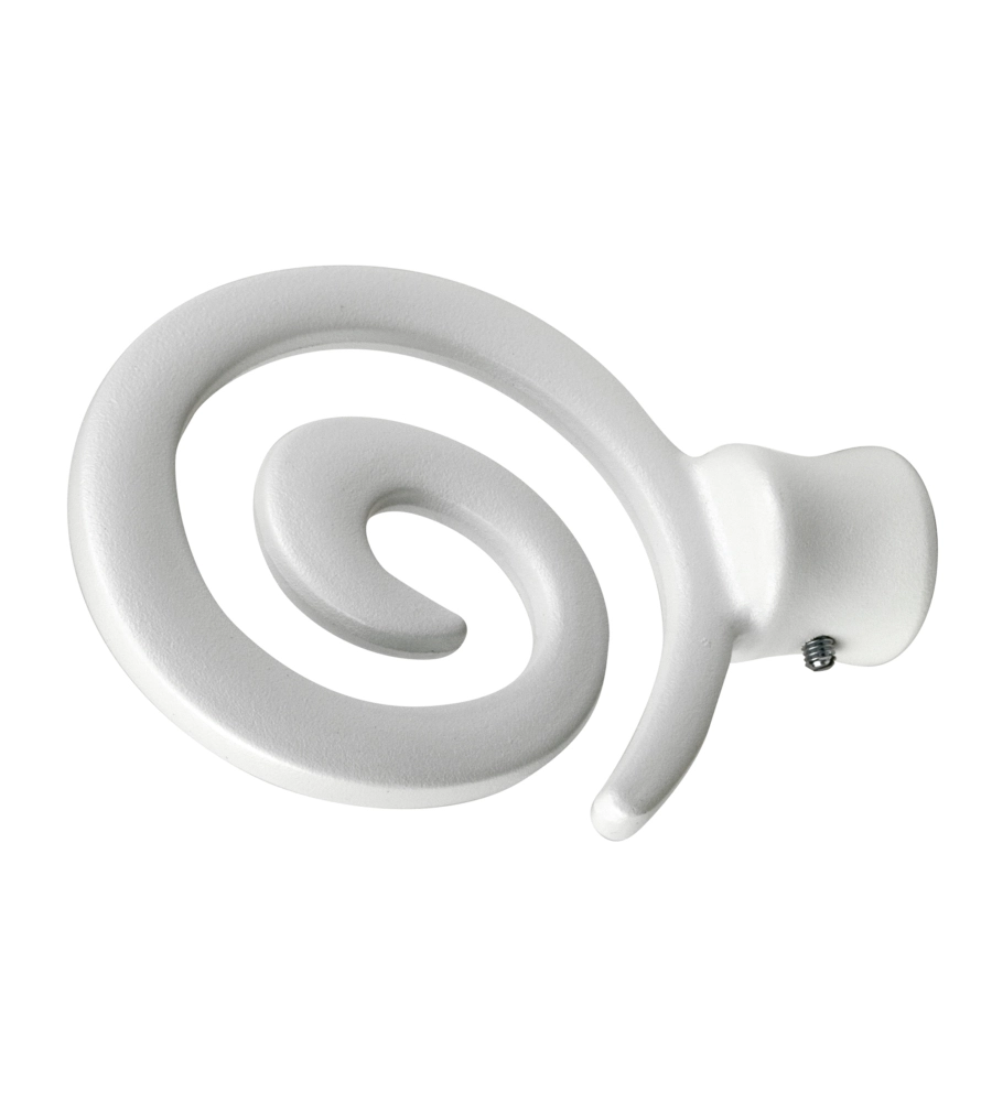 2 POMOLI BIANCHI A SPIRALE TERMINALI PER TUBO TENDE DIAMETRO 20 MM