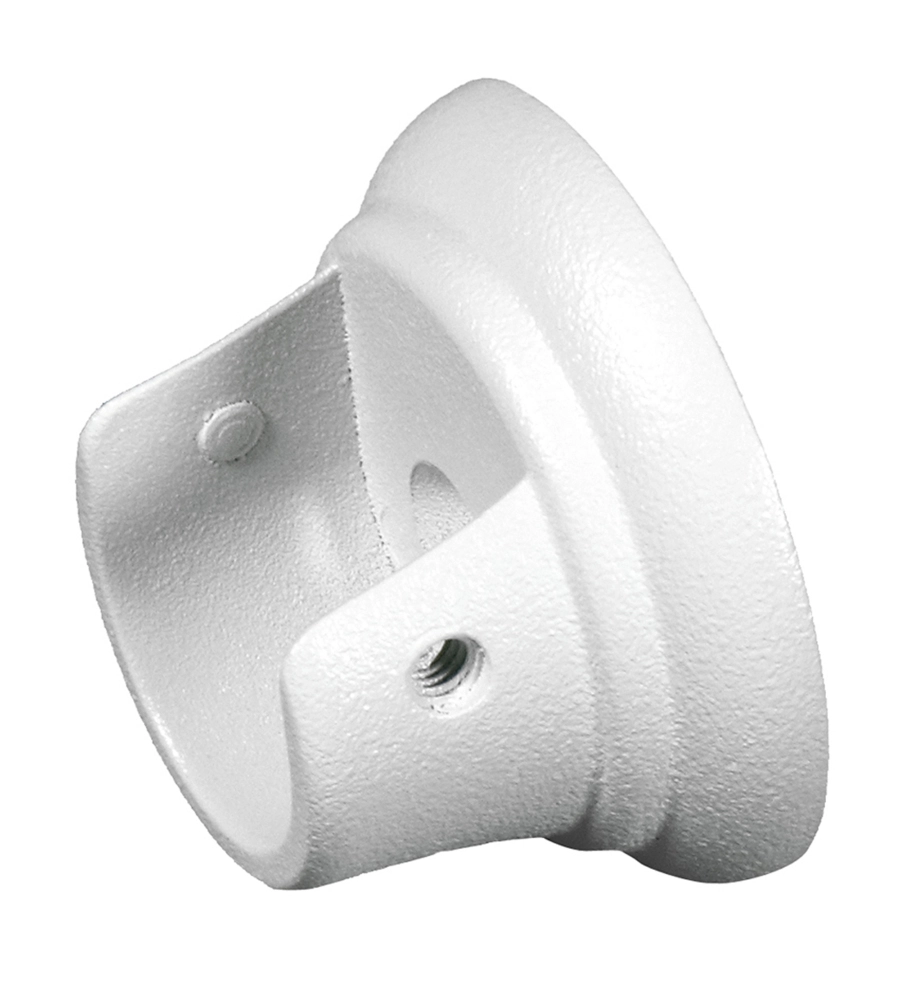 2 SUPPORTI BIANCHI LATERALI PER TUBO TENDA DIAMETRO 20 MM