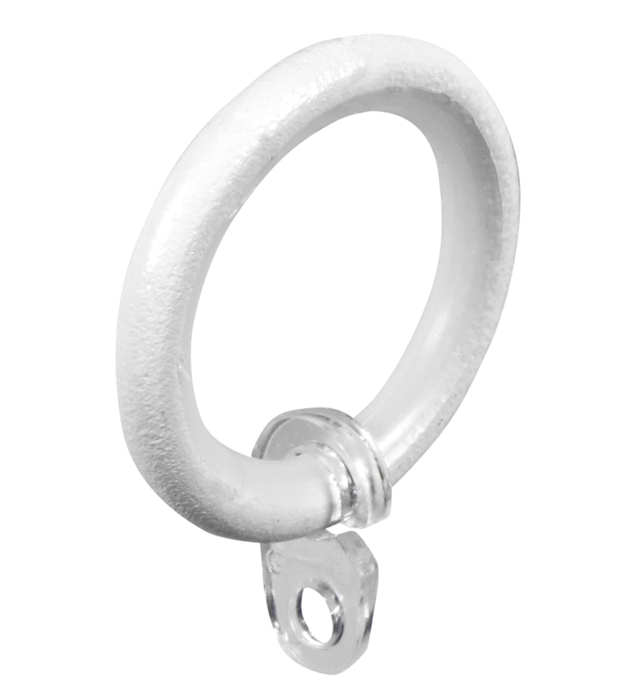 8 ANELLI BIANCHI PER TUBO TENDA DIAMETRO 20 MM