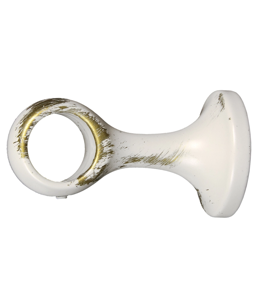 1 SUPPORTO AVORIO ORO MONOBLOCCO FISSO CHIUSO PER TUBO TENDE DIAMETRO 20 MM