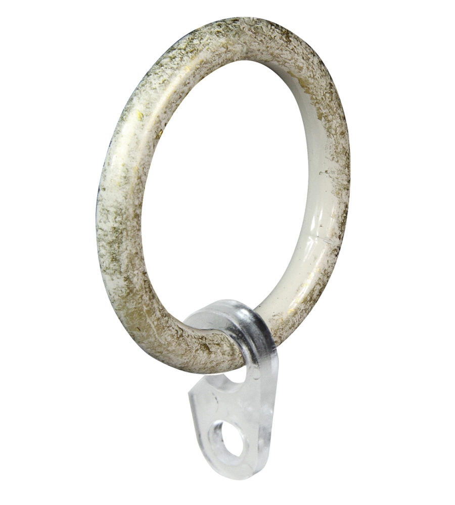 8 ANELLI AVORIO ORO PER TUBO TENDA DIAMETRO 20 MM