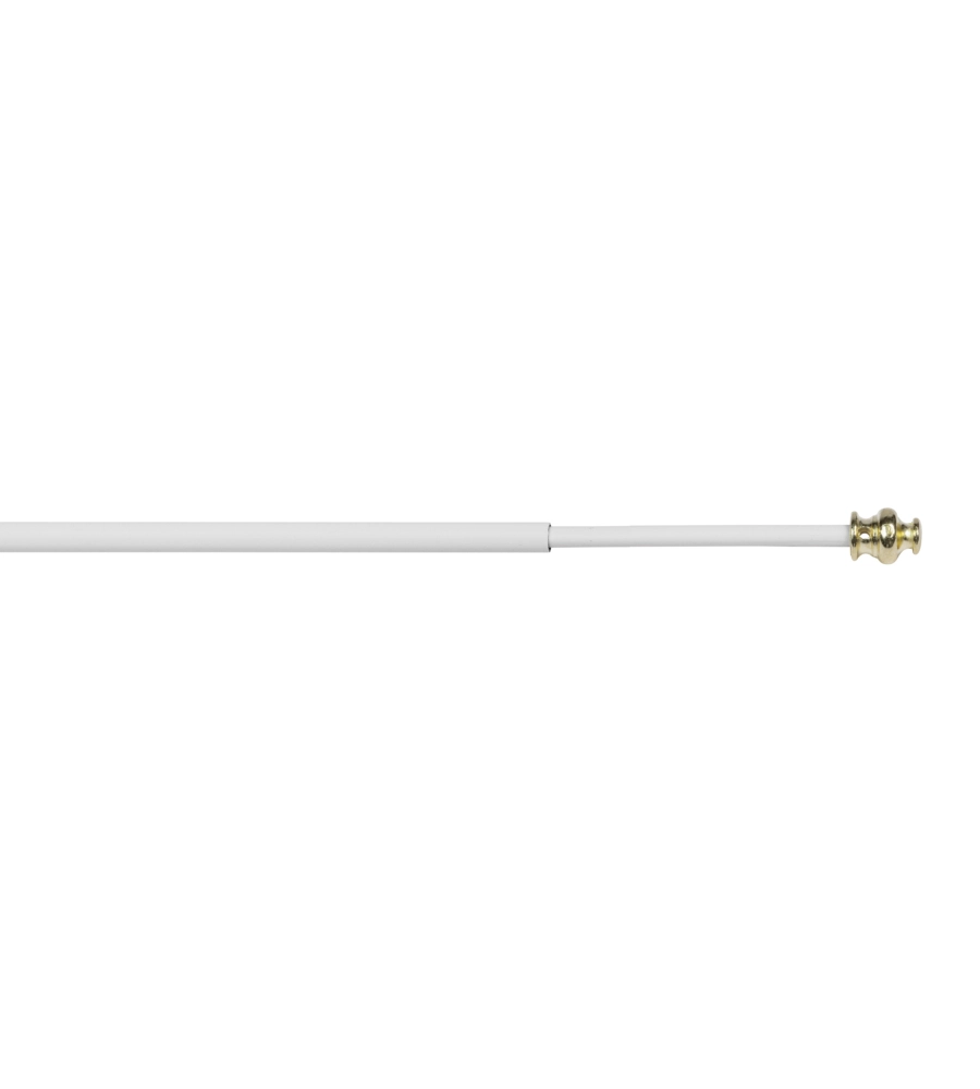 ASTINA IN ACCIAIO PLASTICATO BIANCA TESTA OTTONE ESTENSIBILE DA 60 A 80 CM