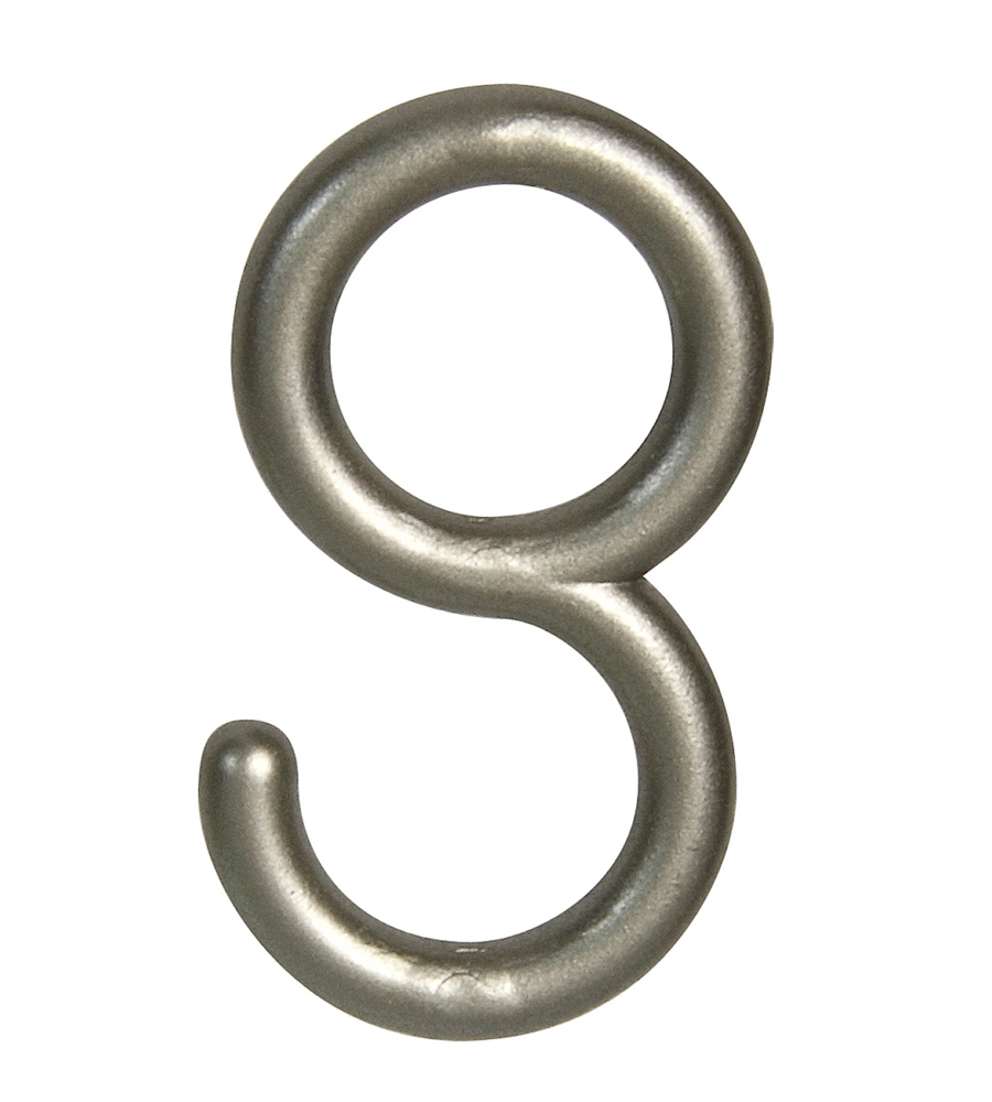 4 ANELLI NICHEL CON GANCIO PER TUBO DIAMETRO 13 MM