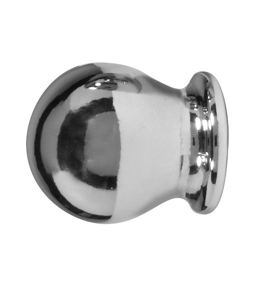 2 POMOLI BOCCIA CROMATI TERMINALE PER TUBO TENDE DIAMETRO 13 MM
