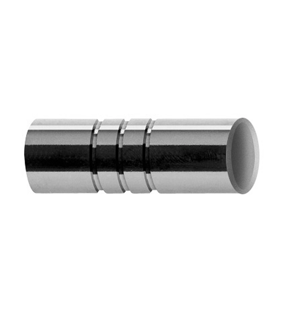 2 POMOLI A CICLINDRO CROMATI TERMINALE PER TUBO TENDE DIAMETRO 13 MM