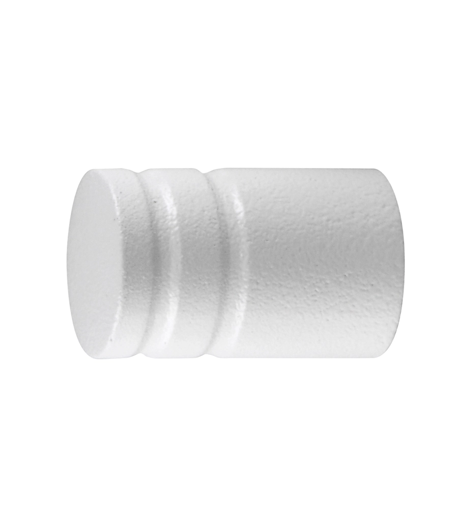 2 POMOLI A CILINDRO BIANCHI TERMINALE PER TUBO TENDE DIAMETRO 13 MM