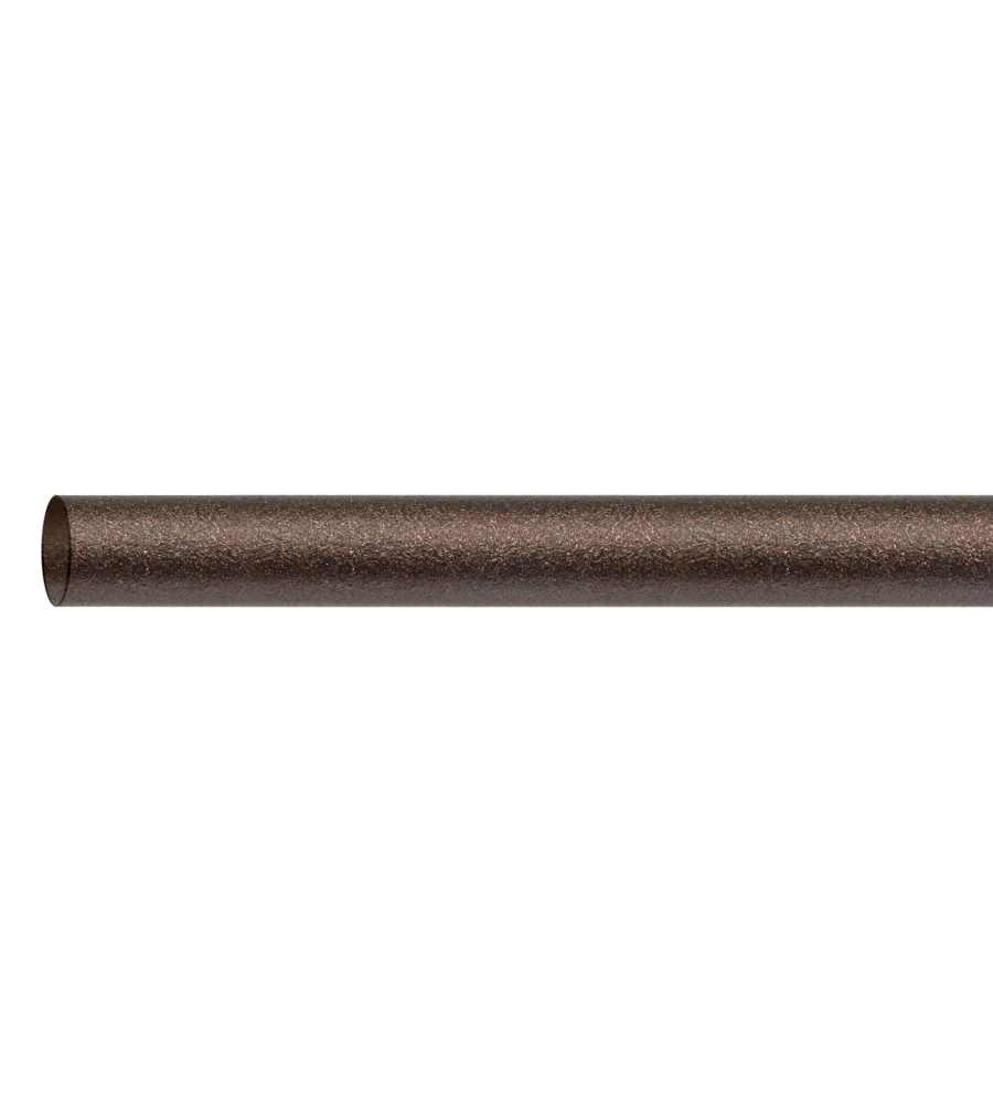 TUBO DA 100 CM DECORATIVO COLORE RUGGINE PER TENDE LEGGERE DIAMETRO 13 MM