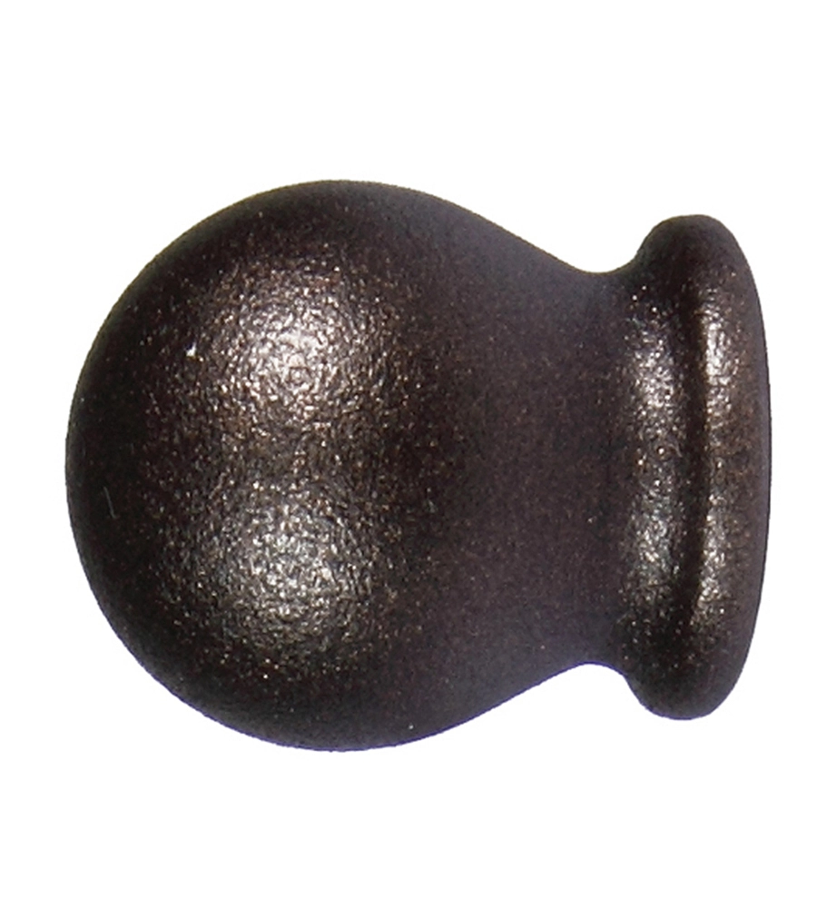 2 POMOLI BOCCIA COLORE RUGGINE TERMINALE PER TUBO TENDE DIAMETRO 13 MM