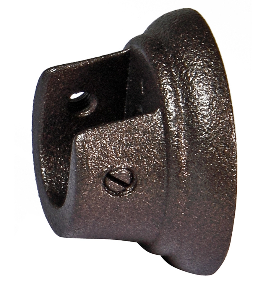 2 SUPPORTI LATERALI COLORE RUGGINE PER TUBO TENDE DIAMETRO 13 MM