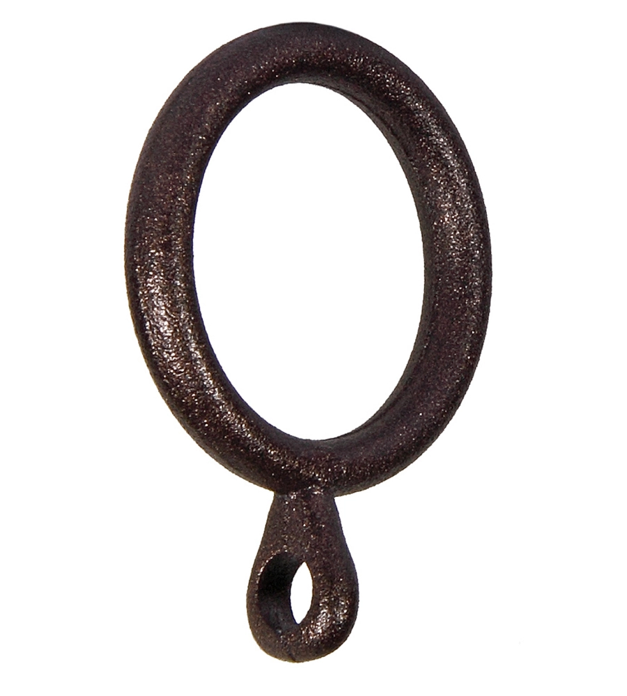 4 ANELLI CON OCCHIOLO COLORE RUGGINE PER TUBO TENDE DIAMETRO 13 MM