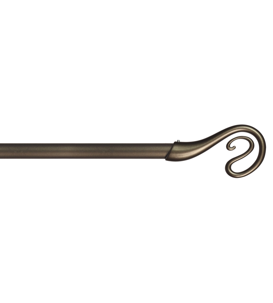 TUBO TENDA IN ACCIAIO COLORE BRONZO ESTENSIBILE DA 120 A 210 CM. CON TERMINALE NAIROBI