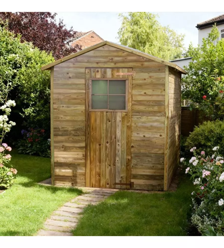 CASETTA IN LEGNO DA GIARDINO "FELICIA" IN PINO IMPREGNATO 199X154X217 CM