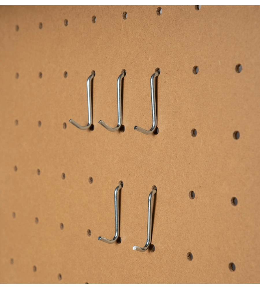 BANCO DA LAVORO EASY SYSTEM CON PANNELLO PREFORATO IN METALLO E MDF 119X59X90/150 CM