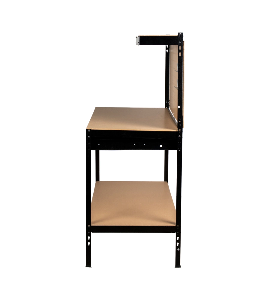 BANCO DA LAVORO EASY SYSTEM CON PANNELLO PREFORATO IN METALLO E MDF 119X59X90/150 CM