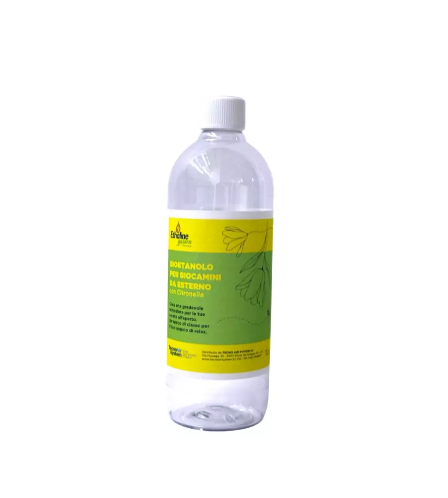BIOETANOLO PER BIOCAMINI DA ESTERNO ETHALINE GARDEN CON CITRONELLA 1 LT