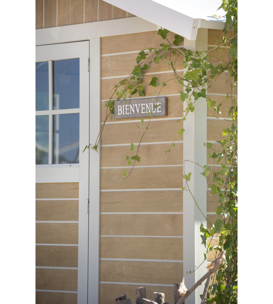 CASETTA DA GIARDINO IN PVC GROSFILLEX "SHERWOOD DECO 11" EFFETTO LEGNO 370X407X250 CM - COD. 22911681