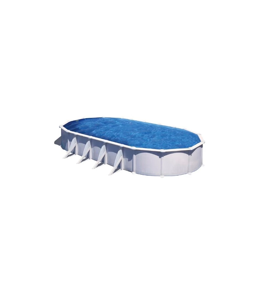 PISCINA FUORI TERRA OVALE GRE "ATLANTIS" IN ACCIAIO COLORE BIANCO 915X470X132 - COD. KITPROV918
