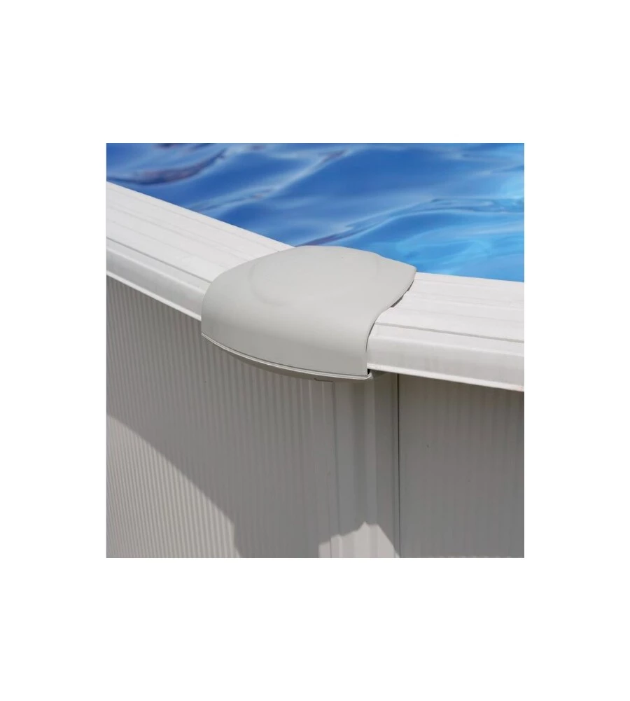 PISCINA FUORI TERRA OVALE GRE "ATLANTIS" IN ACCIAIO COLORE BIANCO 610X375X132 - COD. KITPROV618