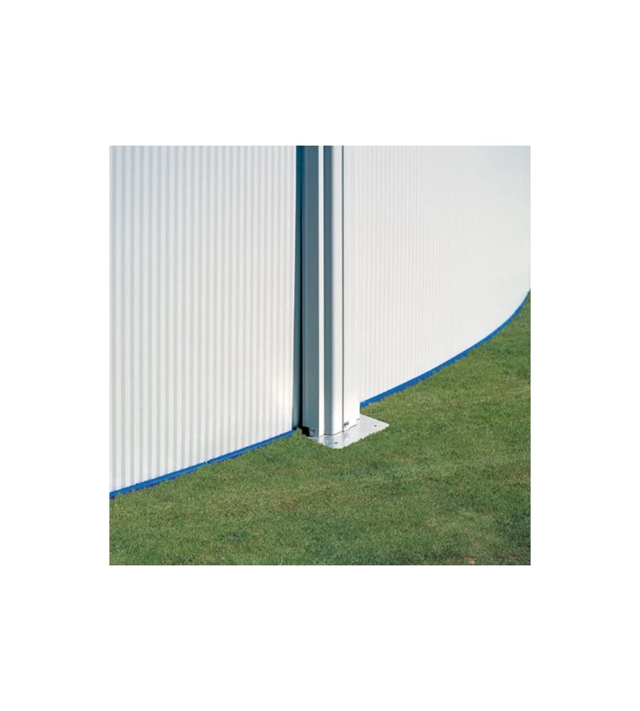 PISCINA FUORI TERRA OVALE GRE "FIDJI" IN ACCIAIO BIANCO 610X375X120 - COD. KIT610ECO