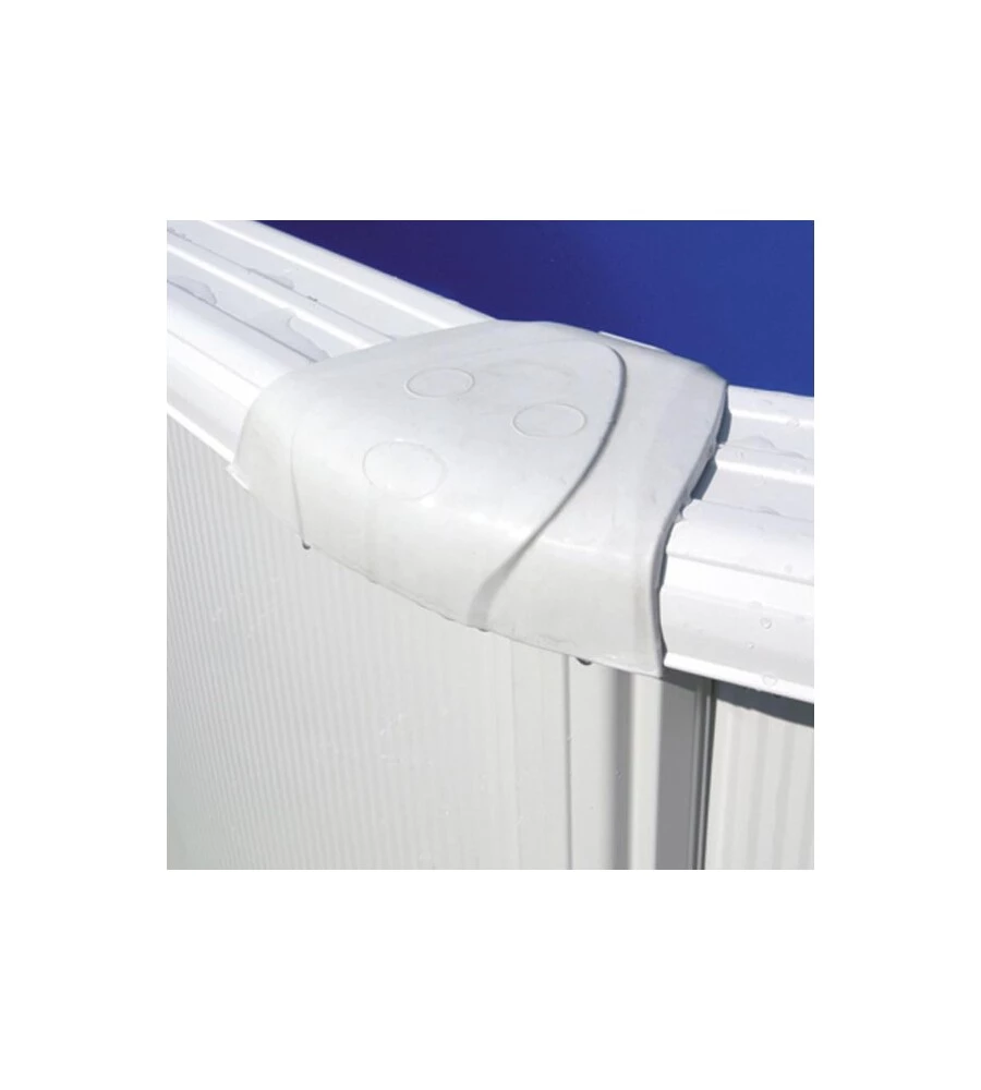 PISCINA FUORI TERRA ROTONDA GRE "FIDJI" IN ACCIAIO BIANCO 460X460X120 - COD. KIT460ECO