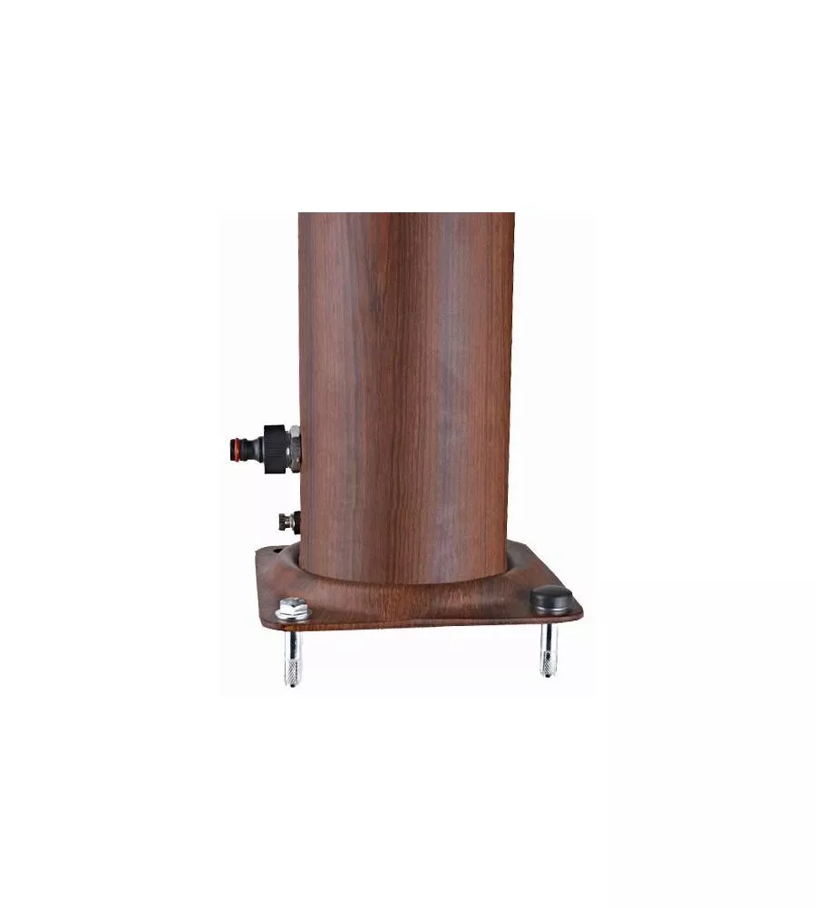 DOCCIA SOLARE PER GIARDINO GRE IN ALLUMINIO EFFETTO LEGNO CON LAVAPIEDI 32 L - COD. DSALR32W