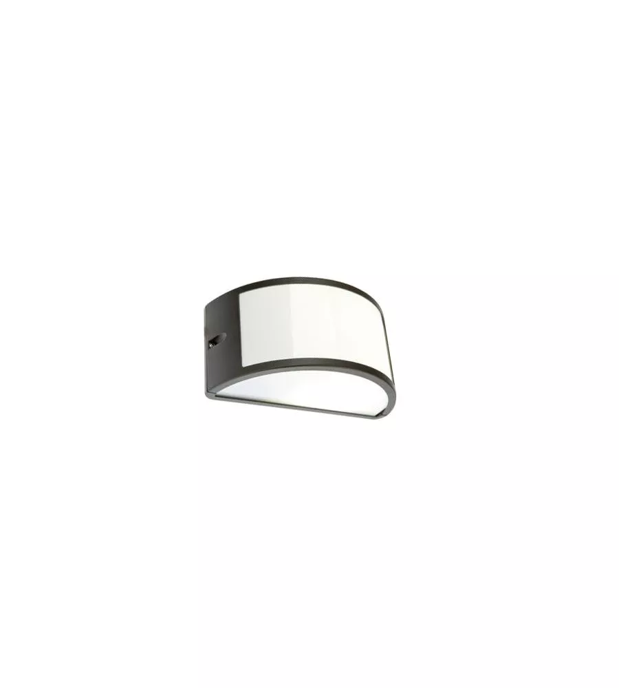 APPLIQUE APERTA IN ALLUMINIO PER ESTERNO - COLORE GRIGIO.