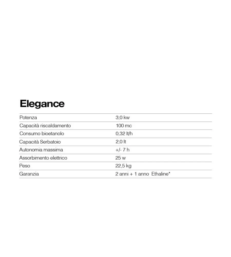 STUFA A BIOETANOLO VENTILATA TECNO AIR SYSTEM "RUBY ELEGANCE" BORDEAUX 3 KW