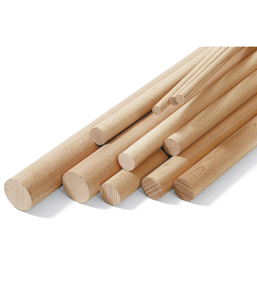 BASTONI TONDI LISCI IN LEGNO DURO Ø 20 X 1000 MM