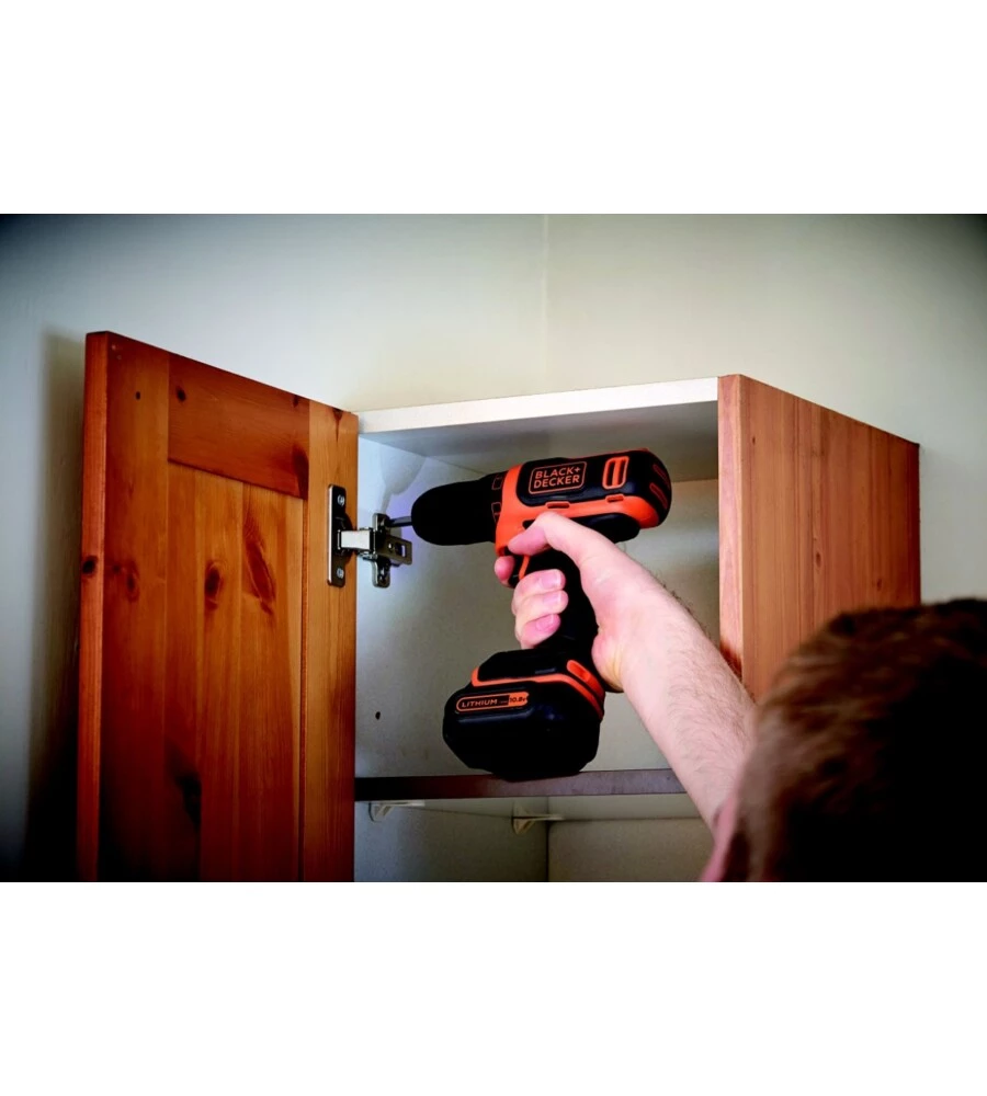TRAPANO AVVITATORE A BATTERIA COMPATTO BLACK+DECKER "BDCDD12KB-QW" 2 BATTERIE 10,8V 1,5AH