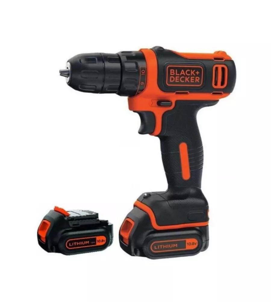 TRAPANO AVVITATORE A BATTERIA COMPATTO BLACK+DECKER "BDCDD12KB-QW" 2 BATTERIE 10,8V 1,5AH