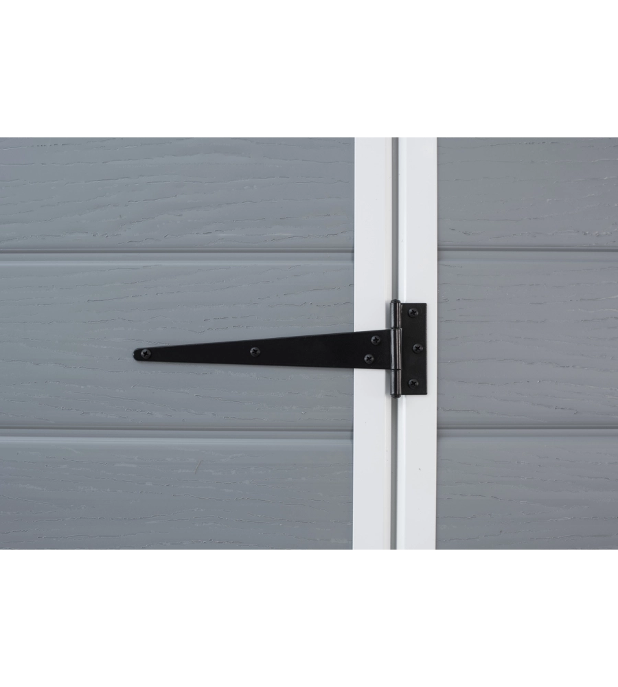 CASETTA DA GIARDINO KETER "MANOR 4x3" IN RESINA COLORE GRIGIO CON PORTA BATTENTE SINGOLA 129X103X196 CM