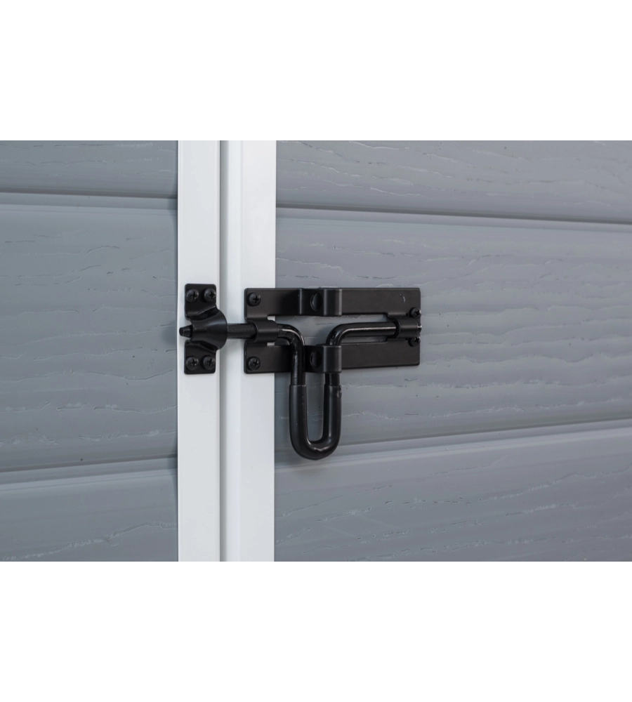CASETTA DA GIARDINO KETER "MANOR PENT 6x4" IN RESINA COLORE GRIGIO CON PORTA BATTENTE SINGOLA 183,5X111X200,5 CM