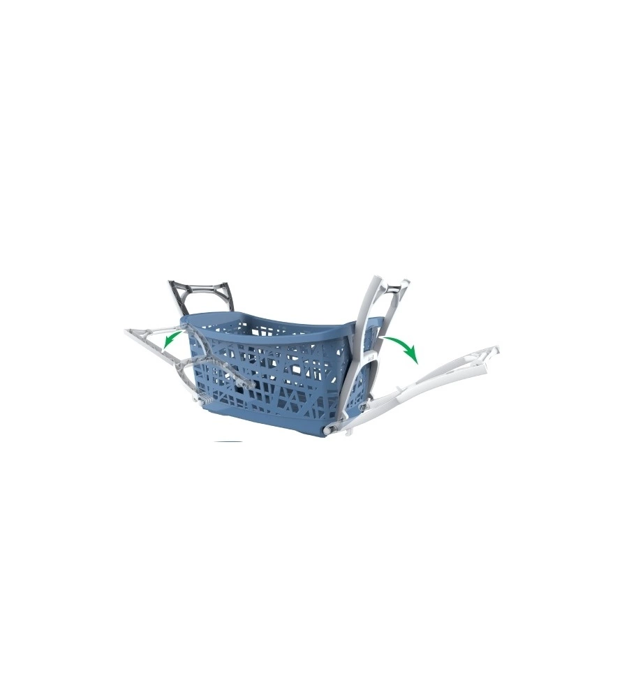 CESTO BIANCHERIA BAMA "STAND UP" CON GAMBE RECLINABILI, 41 LT