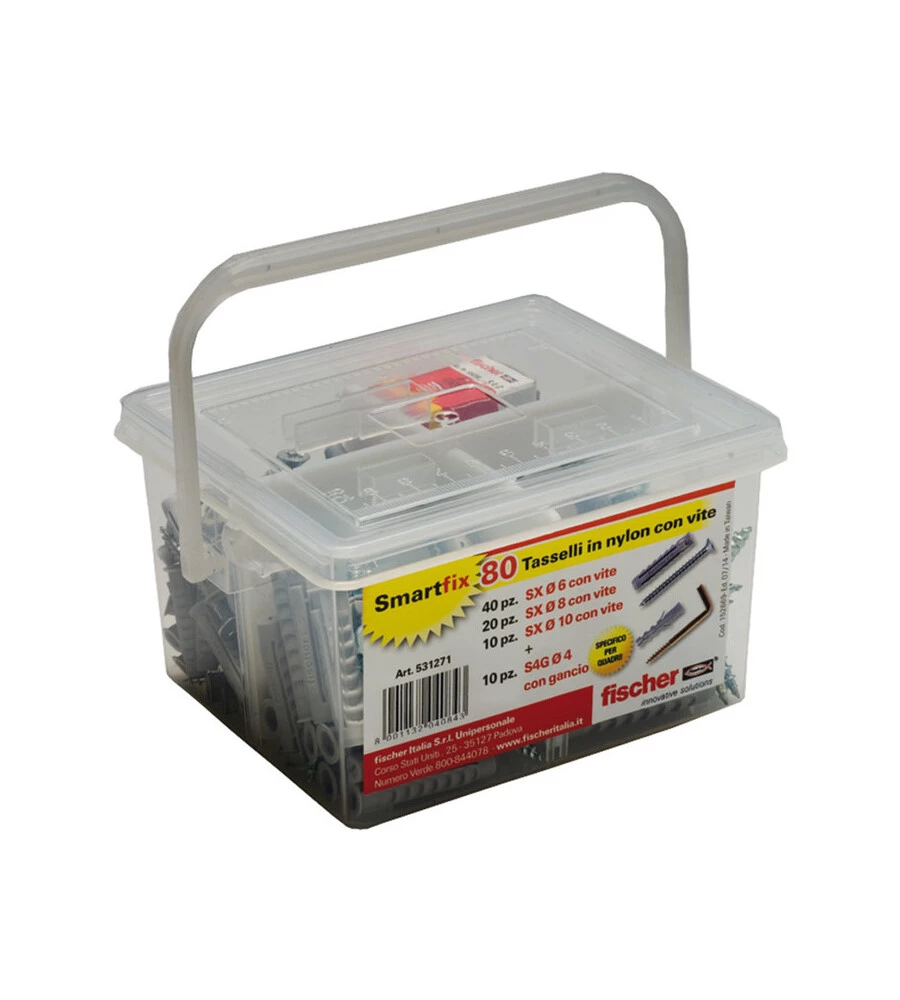 BOX TASSELLI CON VITE SMARTFIX 80 - FISCHER.