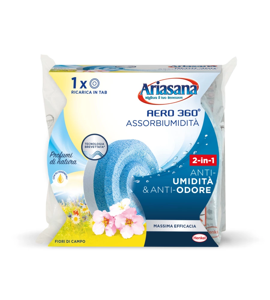 RICARICA UNIVERSALE IN TAB "AERO 360°" FIORI DI CAMPO 450 GRAMMI - ARIASANA