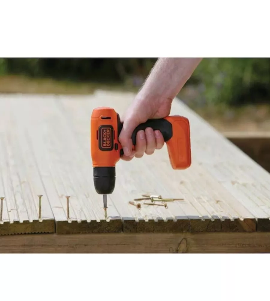 TRAPANO AVVITATORE A BATTERIA BLACK+DECKER "BDCD8-QW" 7,2V 1,5AH