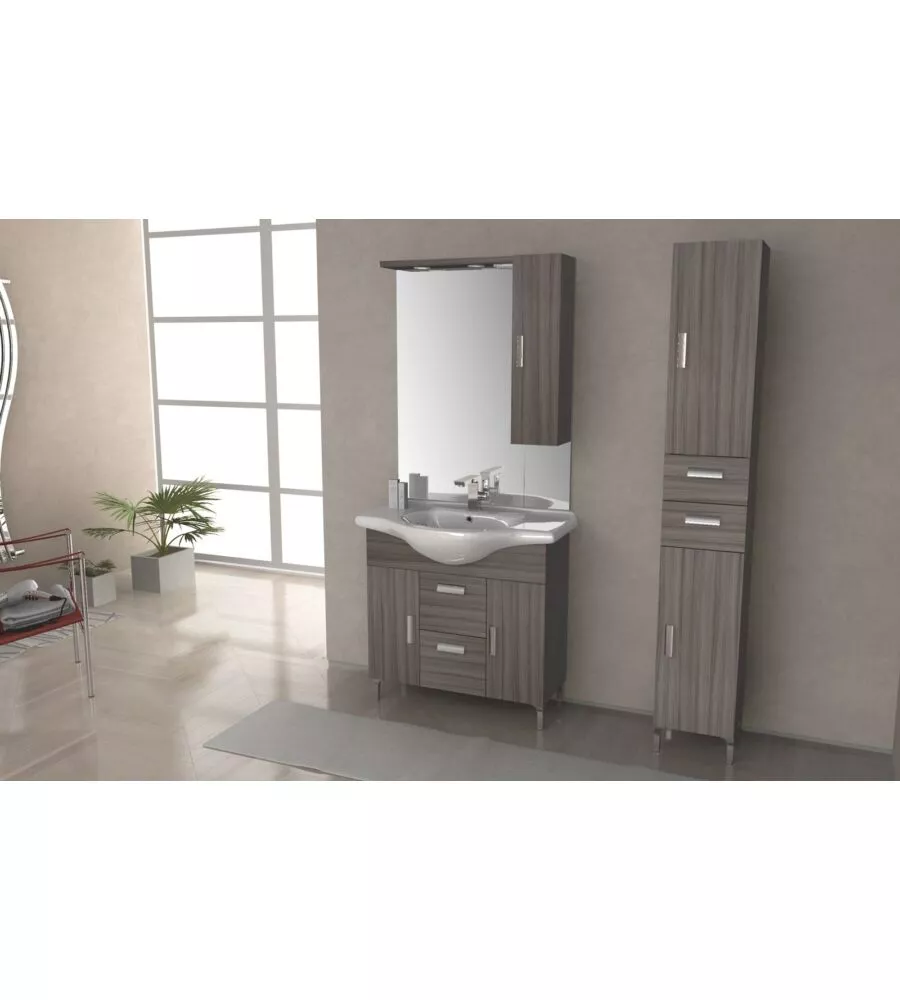 MOBILE BAGNO "ROVERETO" COLORE LARICE, 100X33,5 CM