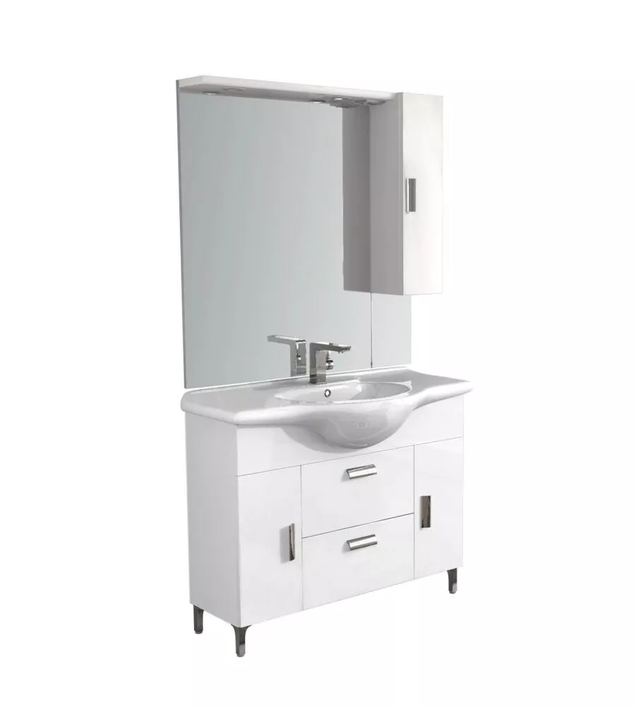 MOBILE BAGNO "ROVERETO 80" BIANCO, 80X33,5X190 CM
