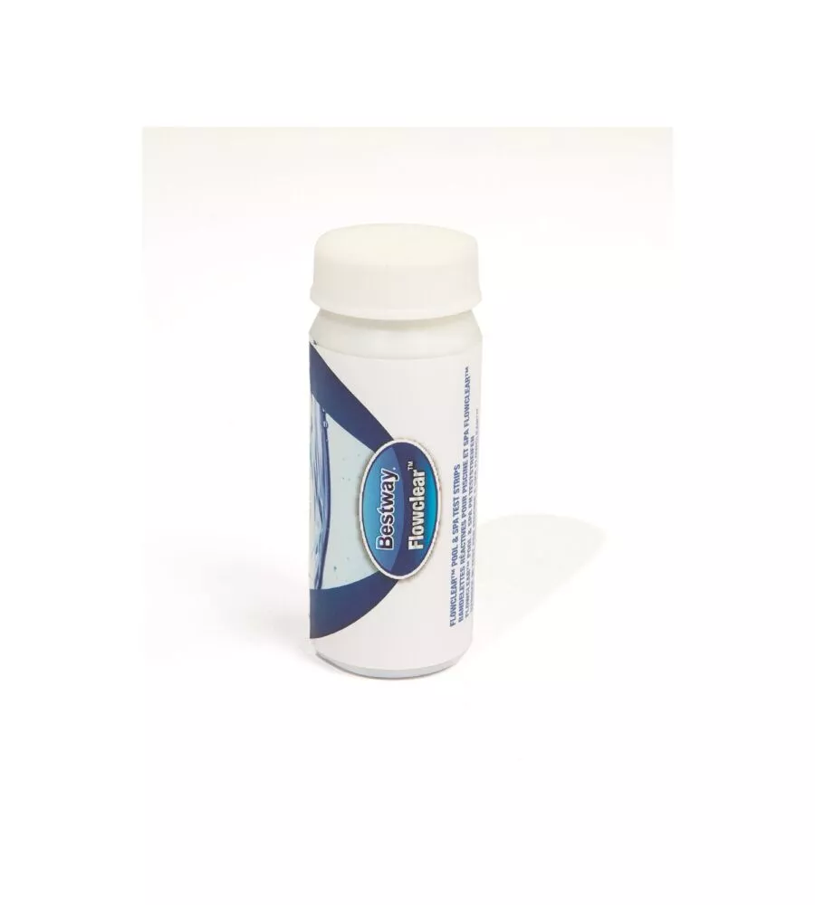 STRISCE TEST 3 FUNZIONI CLORO, PH E ALCALINITA' PER PISCINE FUORI TERRA E LAY-Z-SPA BESTWAY - COD. 58142
