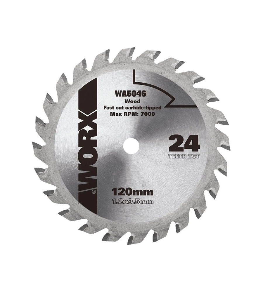 WORX - DISCO DA TAGLIO PER LEGNO TCT 24 DENTI 115MM "WA5046".