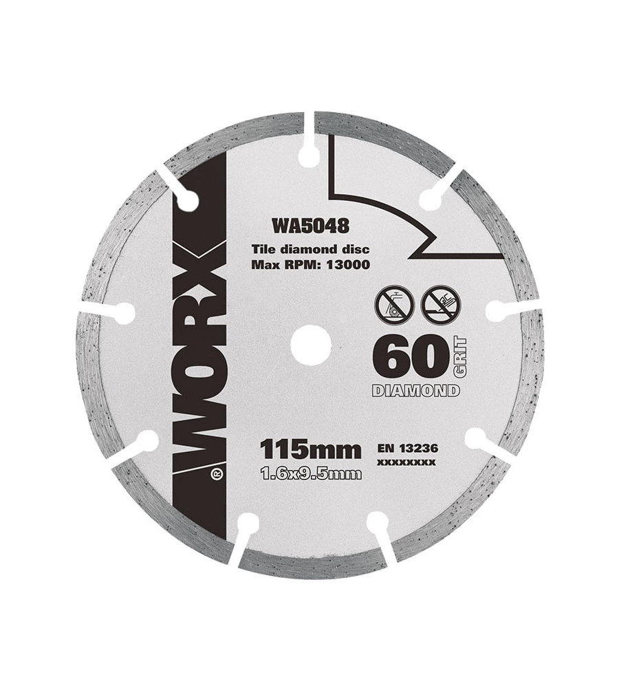 WORX - DISCO DA TAGLIO DIAMANTATO 115MM "WA5048".