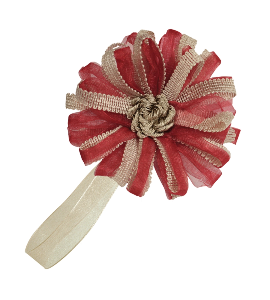 CALAMITA FIORE ORGANZA E NASTRO