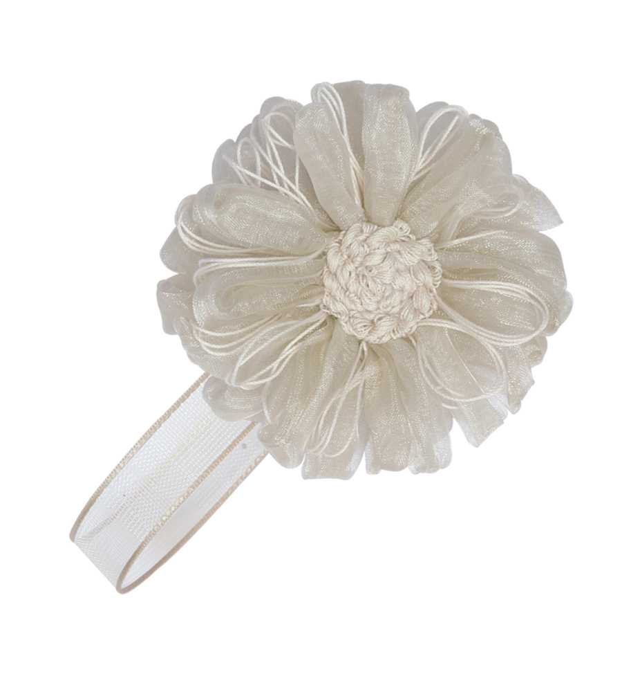CALAMITE FIORE ORGANZA E COTONE