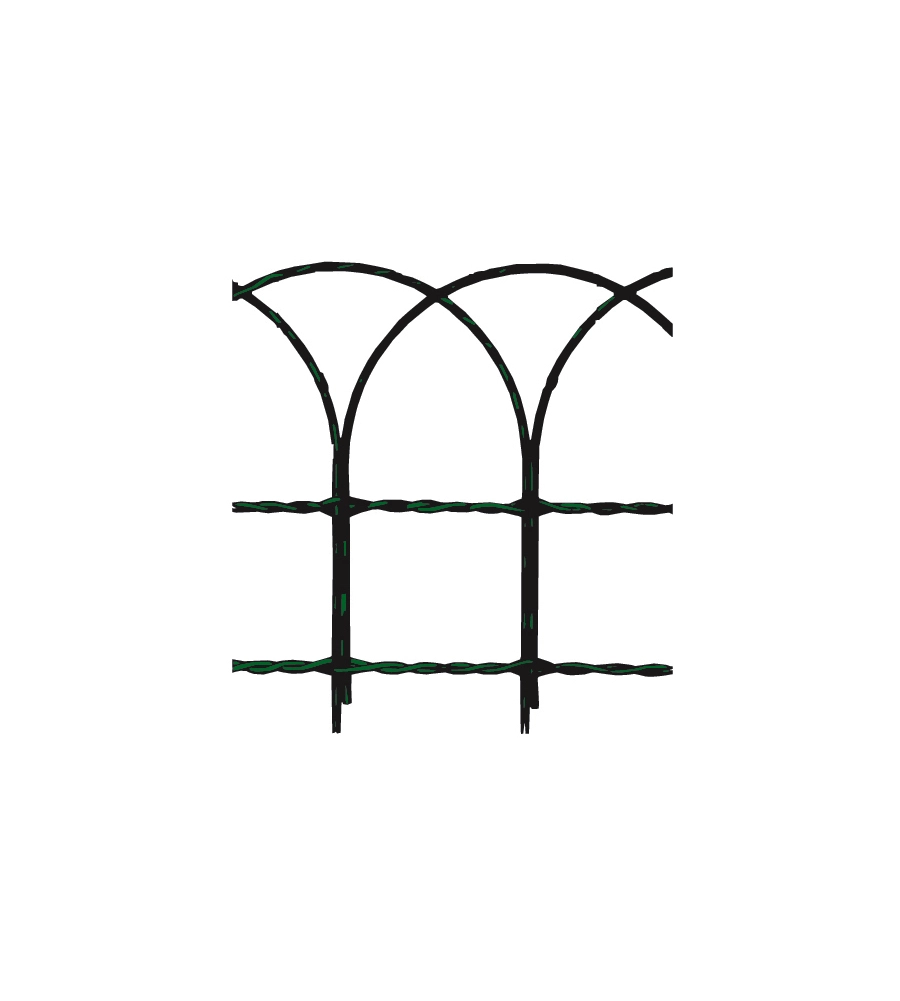 RETE ORNAMENTALE PLASTICATA VERDE H.60 CM 10 MT