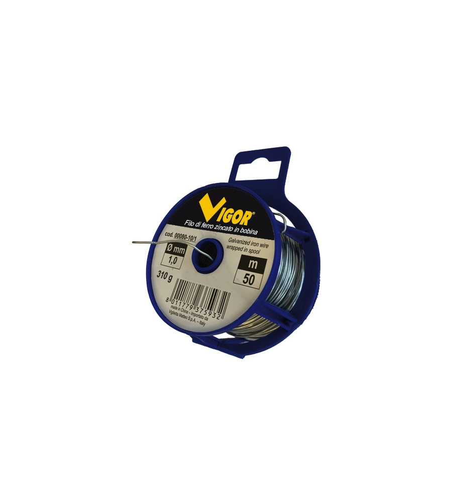 FILO ZINCATO E PLASTICATO PER LEGATURA 1,0 MM 50 MT